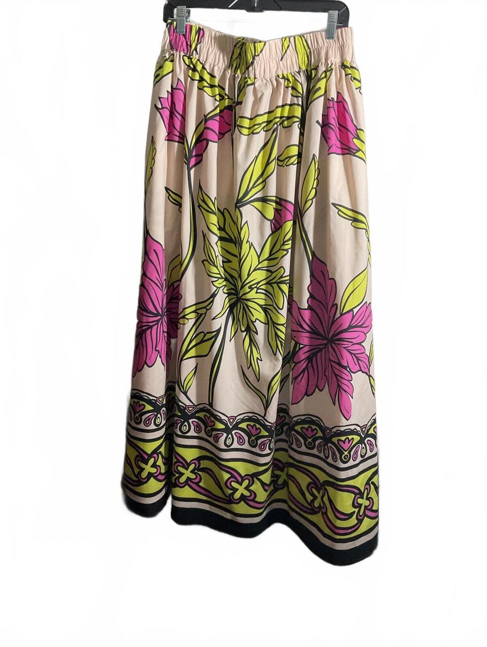 Ashley Stewart Bright Floral Print Maxi Skirt with Elastic Waist 22/24 - Picture 2 of 7